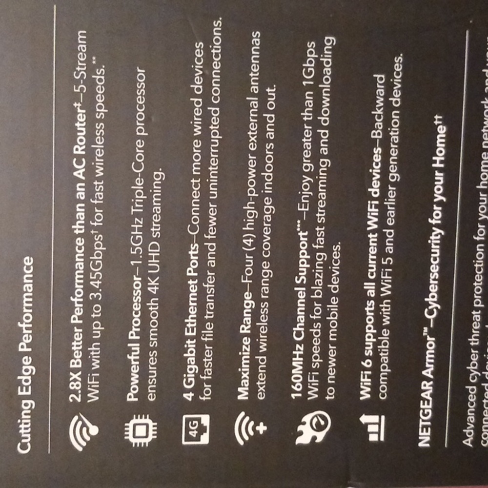 Netgear Nighthawk AX3600 5-Stream WiFi Router - Picture 6 of 6